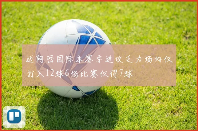 迈阿密国际本赛季进攻乏力场均仅打入12球6场比赛仅得7球